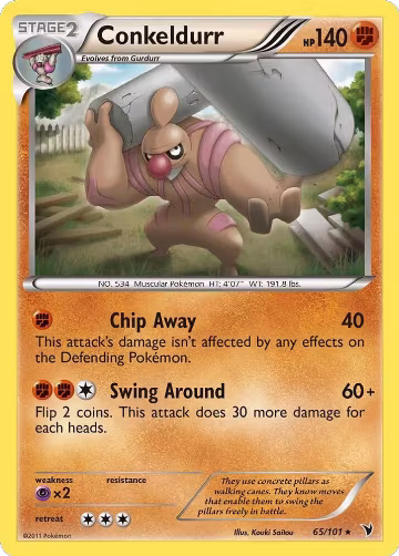 Conkeldurr (65) (65/101), Noble Victories — Pokémon card price