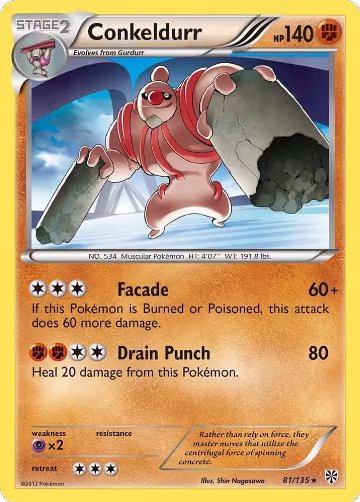 Conkeldurr (81/135), Plasma Storm — Pokémon card price
