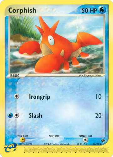 Corphish - 53/97 (53/97), EX Dragon — Pokémon card price