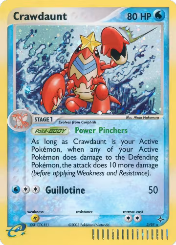 Crawdaunt - 3/97 (3/97), EX Dragon — Pokémon card price