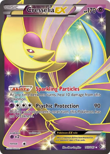 Cresselia EX (143 Full Art) (143/149), Boundaries Crossed — Pokémon card price