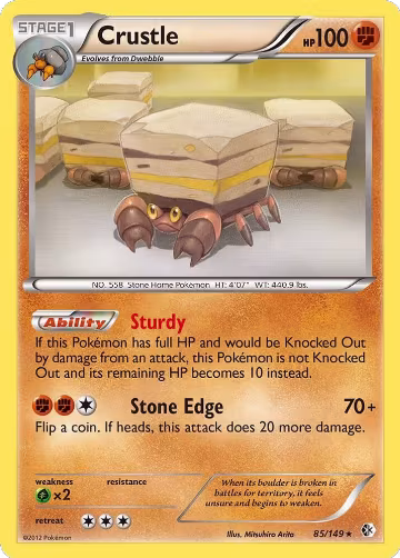 Crustle (85/149), Boundaries Crossed — Pokémon card price