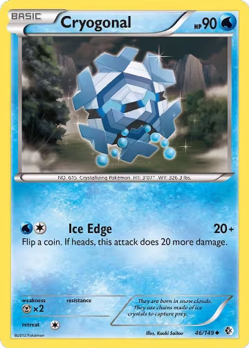 Cryogonal (46/149), Boundaries Crossed — Pokémon card price