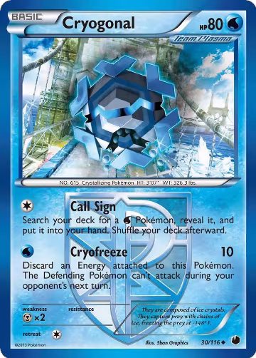 Cryogonal (Team Plasma) (30/116), Plasma Freeze — Pokémon card price