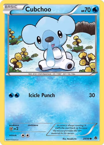 Cubchoo (29) (29/98) — card price