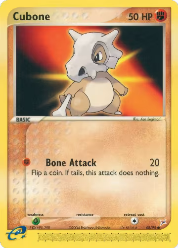 Cubone (40/95), EX Team Magma vs Team Aqua — Pokémon card price