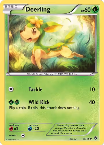 Deerling (15/98), Emerging Powers — Pokémon card price