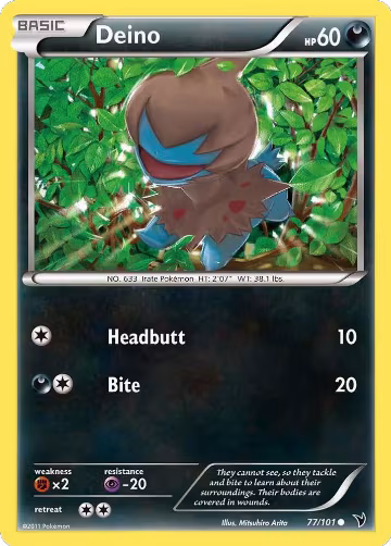Deino (77/101), Noble Victories — Pokémon card price