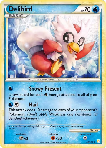 Delibird (39/123), HeartGold SoulSilver — Pokémon card price