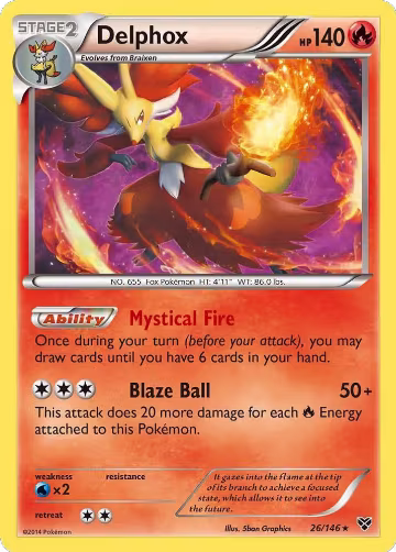 Delphox (26/146), XY Base Set — Pokémon card price