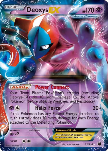 Deoxys EX (Team Plasma) (53/116), Plasma Freeze — Pokémon card price