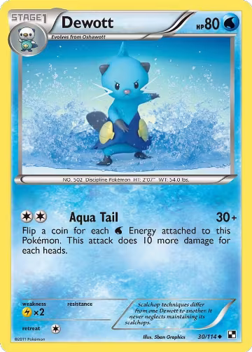 Dewott (30) (30/114), Black and White — Pokémon card price