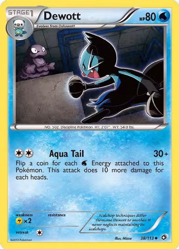Dewott (38/113), Legendary Treasures — Pokémon card price