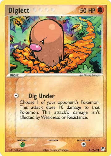 Diglett (61/112), EX FireRed & LeafGreen — Pokémon card price