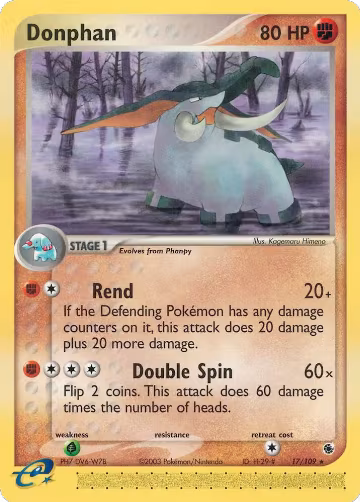 Donphan (17/109), EX Ruby and Sapphire — Pokémon card price