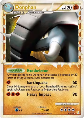 Donphan (Prime) (107/123), HeartGold SoulSilver — Pokémon card price