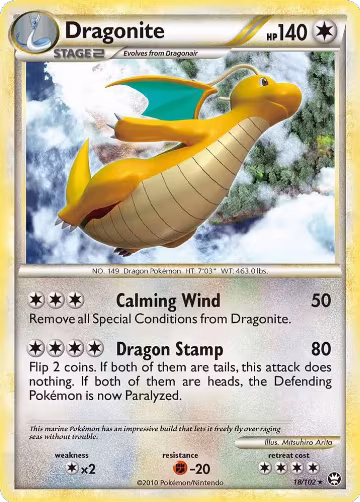 Dragonite (18/102), Triumphant — Pokémon card price