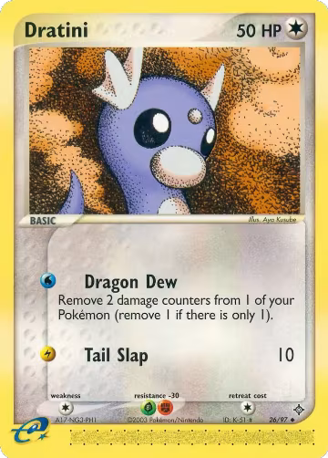 Dratini (26/97), EX Dragon — Pokémon card price