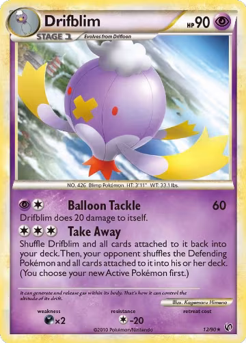 Drifblim (12/90), Undaunted — Pokémon card price