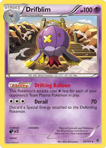 Drifblim (35/101), Plasma Blast — Pokémon card price