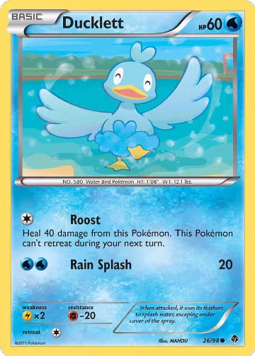 Ducklett (26/98), Emerging Powers — Pokémon card price