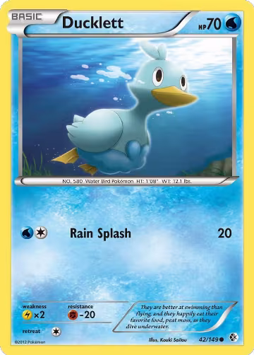 Ducklett (42/149), Boundaries Crossed — Pokémon card price
