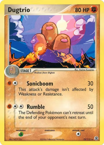 Dugtrio (22/112), EX FireRed & LeafGreen — Pokémon card price