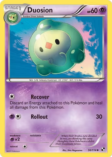 Duosion (56/114), Black and White — Pokémon card price