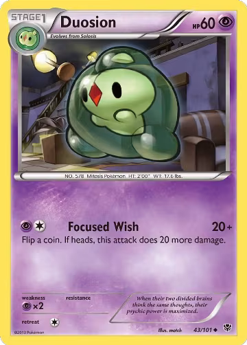 Duosion (43/101), Plasma Blast — Pokémon card price