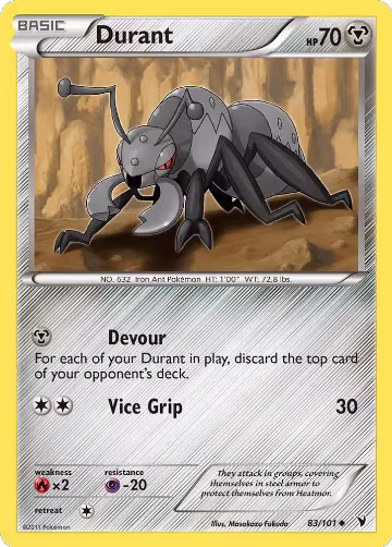 Durant (83/101), Noble Victories — Pokémon card price