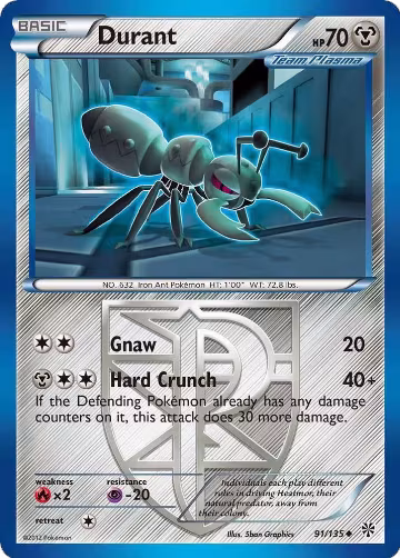 Durant (Team Plasma) (91) (91/135), Plasma Storm — Pokémon card price
