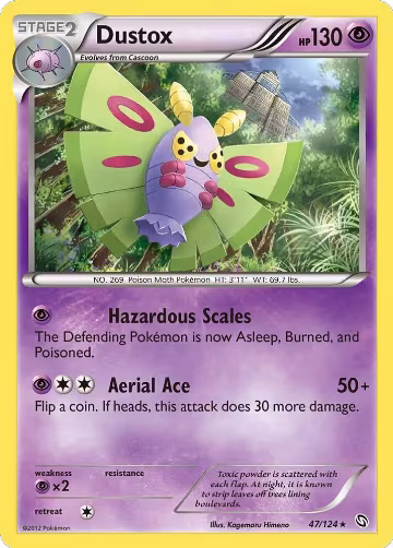 Dustox (47/124), Dragons Exalted — Pokémon card price