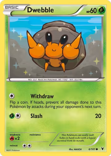 Dwebble (6/101), Noble Victories — Pokémon card price