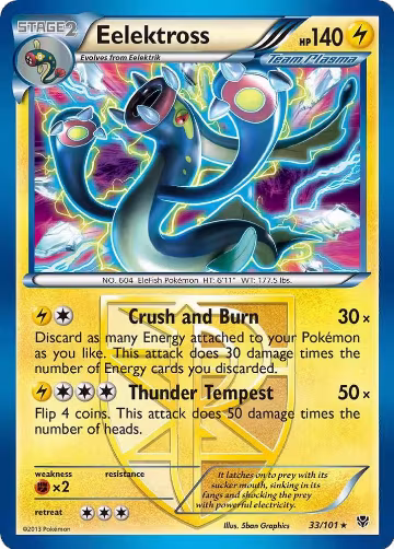 Eelektross (Team Plasma) (33/101), Plasma Blast — Pokémon card price