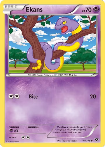 Ekans (47/146), XY Base Set — Pokémon card price
