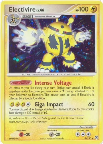 Electivire (3/130), Diamond and Pearl — Pokémon card price