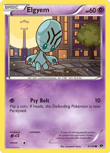 Elgyem (61/99), Next Destinies — Pokémon card price