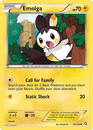 Emolga (45/124), Dragons Exalted — Pokémon card price