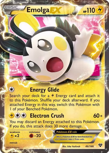 Emolga EX (46/146), XY Base Set — Pokémon card price