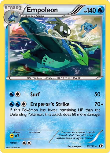 Empoleon (35/113), Legendary Treasures — Pokémon card price