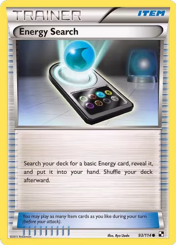 Energy Search (93/114), Black and White — Pokémon card price