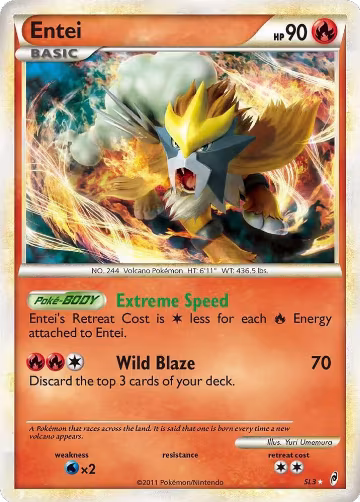 Entei (Shiny) (SL3), Call of Legends — Pokémon card price