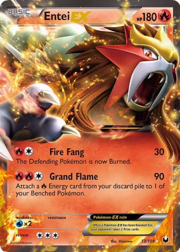 Entei EX (13/108), Dark Explorers — Pokémon card price