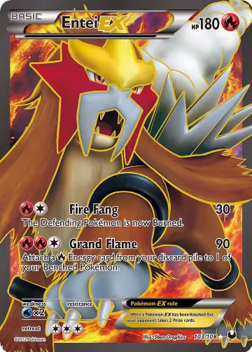 Entei EX (103 Full Art) (103/108), Dark Explorers — Pokémon card price