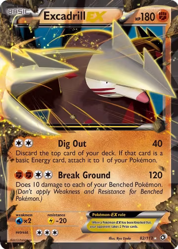 Excadrill EX (82/113), Legendary Treasures — Pokémon card price