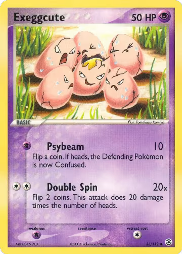 Exeggcute (33/112), EX FireRed & LeafGreen — Pokémon card price