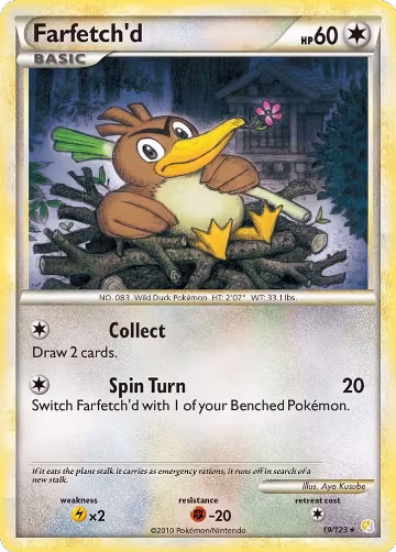 Farfetch'd (19/123), HeartGold SoulSilver — Pokémon card price