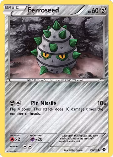 Ferroseed (70) (70/98), Emerging Powers — Pokémon card price
