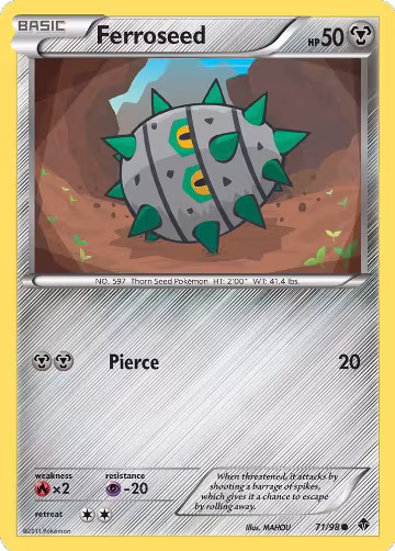 Ferroseed (71) (71/98), Emerging Powers — Pokémon card price