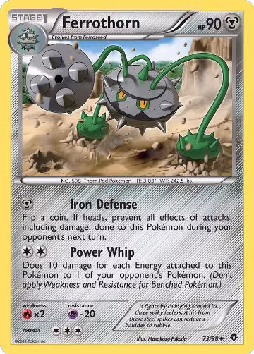 Ferrothorn (73) (73/98), Emerging Powers — Pokémon card price